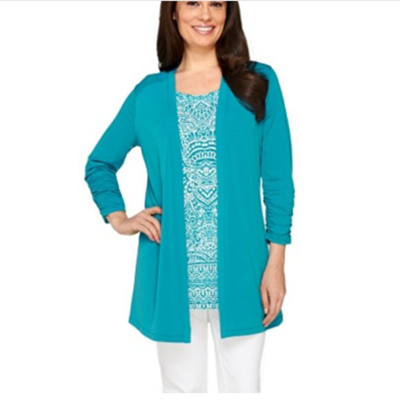 susan graver liquid knit cardigan